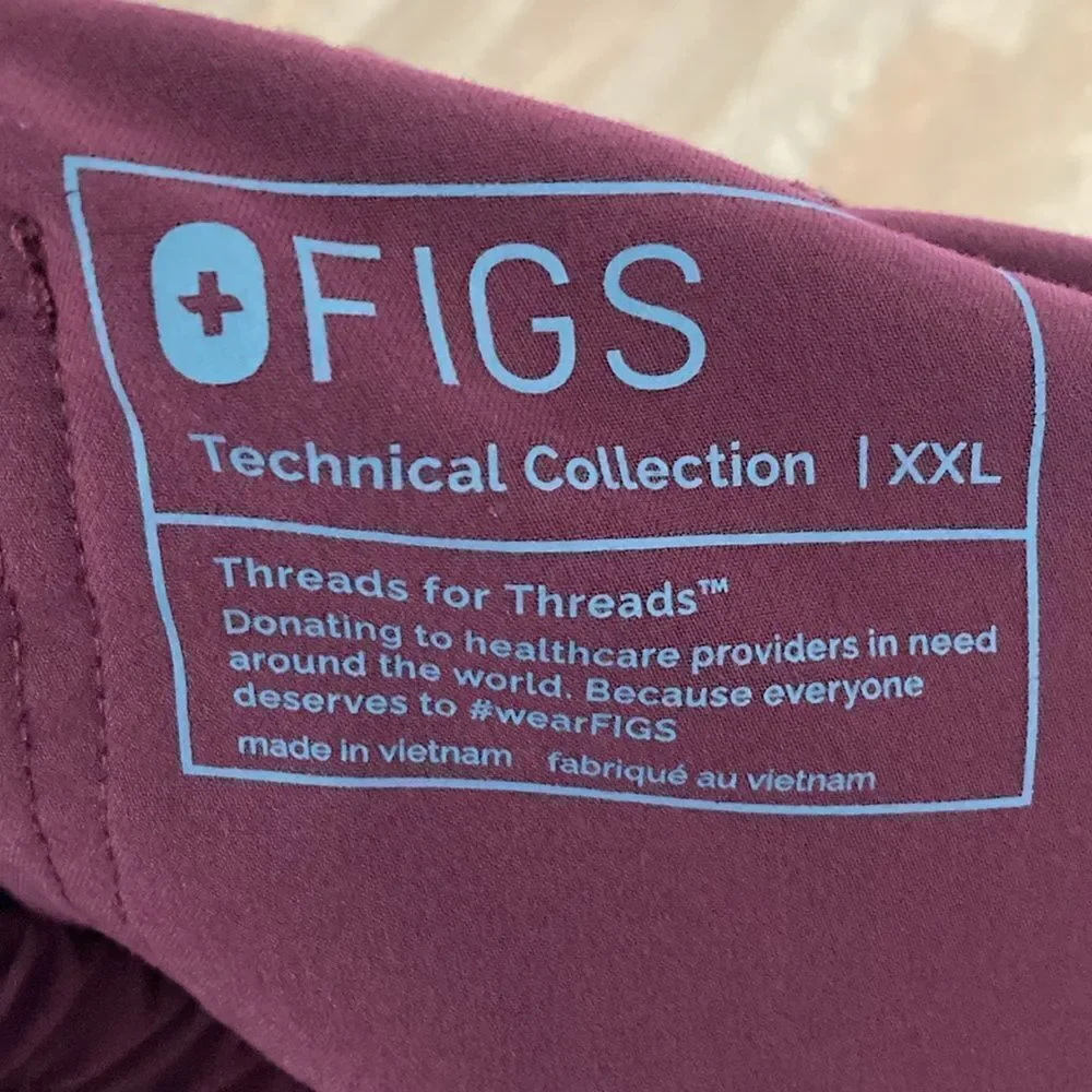 Figs mens burgundy